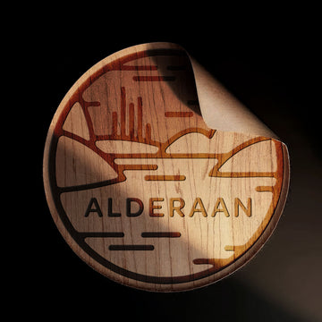 ALDERAAN Wood Sticker