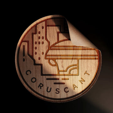 CORUSCANT Wood Sticker