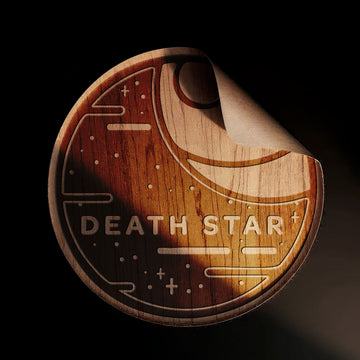 DEATH STAR Wood Sticker