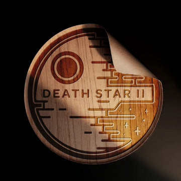 DEATH STAR II Wood Sticker