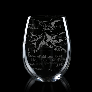 MAP OF EREBOR Wine Glass