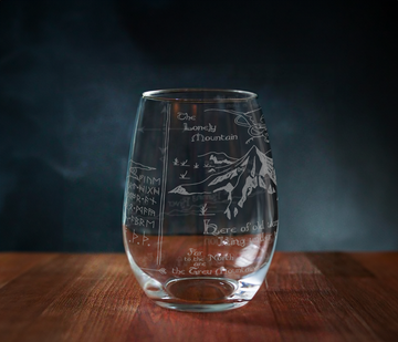 MAP OF EREBOR Wine Glass