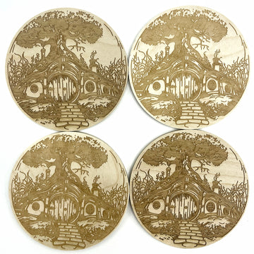 HOBBIT HOUSE Coaster Set of 4