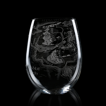 MAP OF MIDDLE EARTH Wine Glass