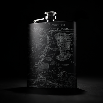 MAP OF MIDDLE EARTH Hip Flask