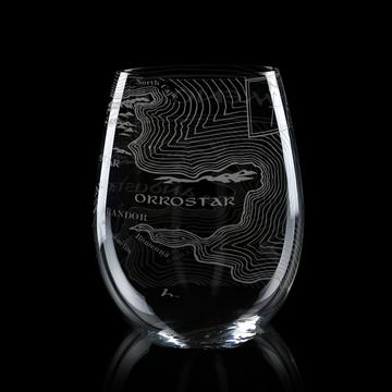 MAP OF NUMENOR Wine Glass