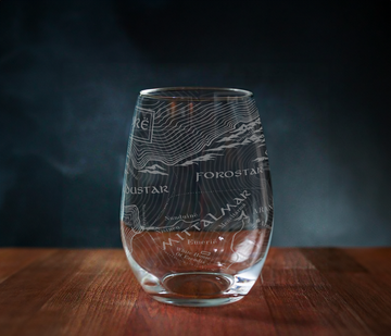 MAP OF NUMENOR Wine Glass