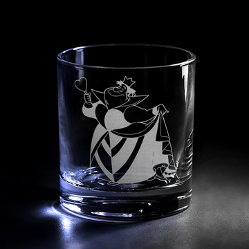 QUEEN OF HEARTS Whiskey Glass