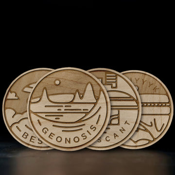CORUSCANT | GEONOSIS | KASHYYYK | BESPIN | Coaster Set of 4