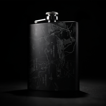 MAP OF THE SHIRE Hip Flask