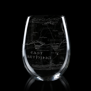 MAP OF THE SHIRE Wine Glass