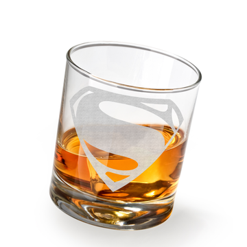SUPER-MAN EMBLEM Whiskey Glass