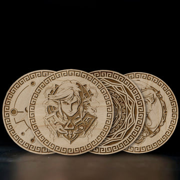 LINK | PRINCESS Z | MEDALLION | LENS OF TRUTH | Coaster Set of 4