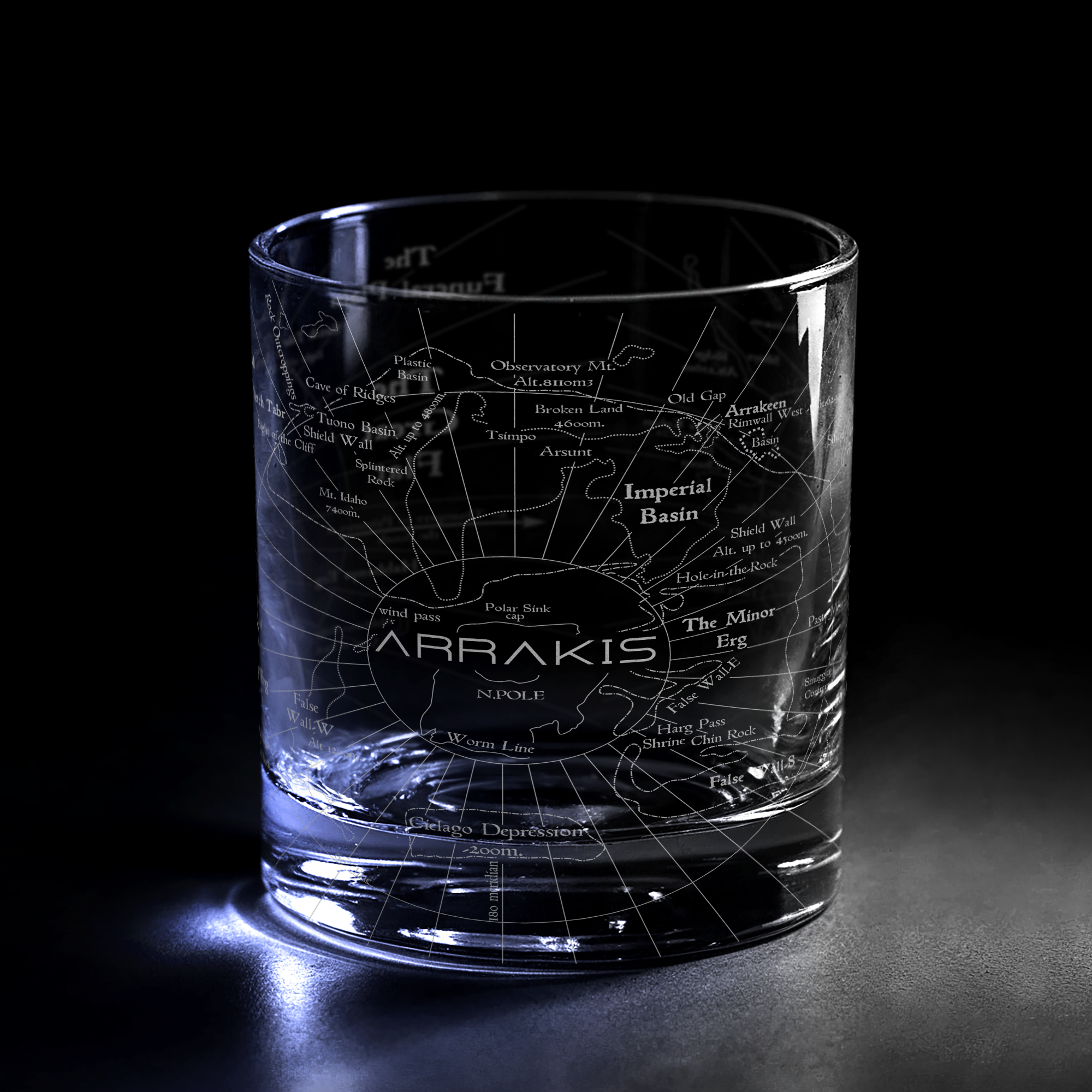 MAP OF ARRAKIS Whiskey Glass