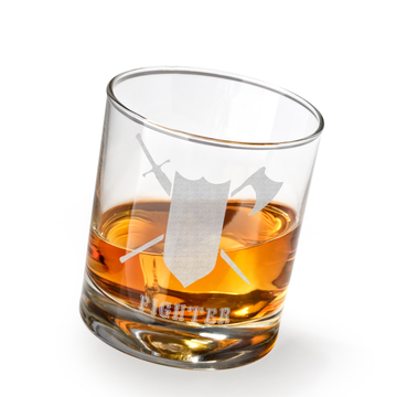 FIGHTER EMBLEM DnD Whiskey Glass