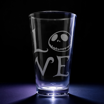 SKULL LOVE Pint Glass