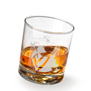 QUEEN OF HEARTS Whiskey Glass