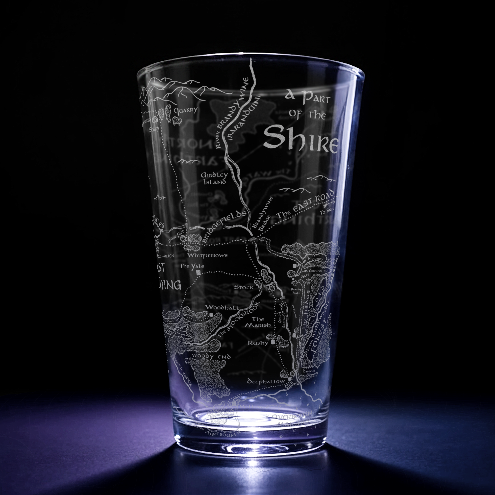 MAP OF THE SHIRE Pint Glass